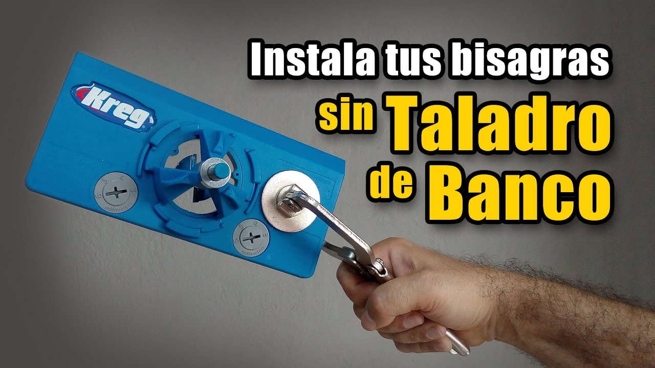 Instalar Bisagras de Cazoleta sin taladro de banco - Plantilla KREG para perforaciones para bisagras