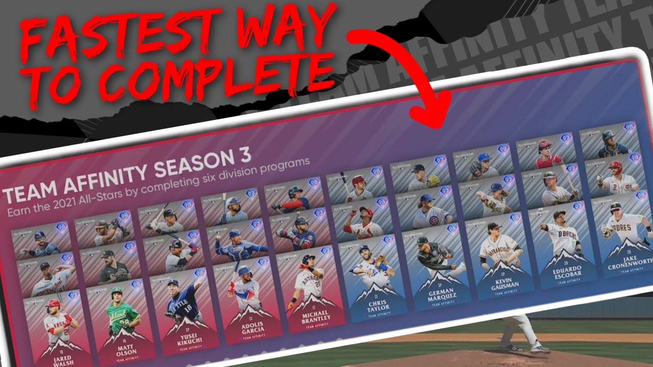 FASTEST WAY TO COMPLETE TEAM AFFINITY SEASON 3 IN MLB THE SHOW 21 | Diamond Dynasty Helpful Tips