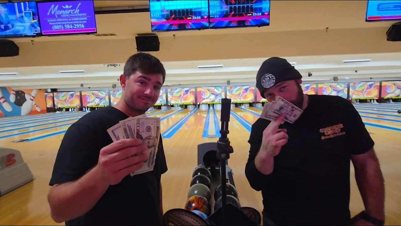 Bowling For Money - Episode 1: Arms vs Matt For $50 - Best 2/3