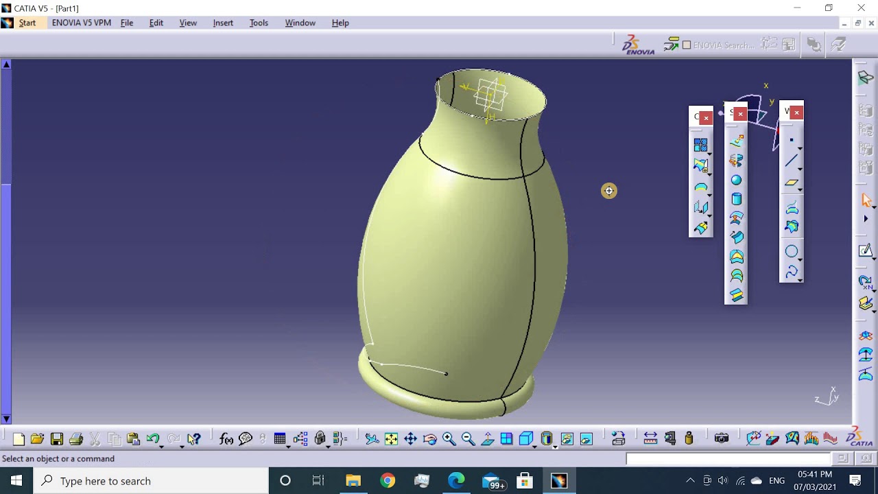 Jug In Catia Surface Modelling