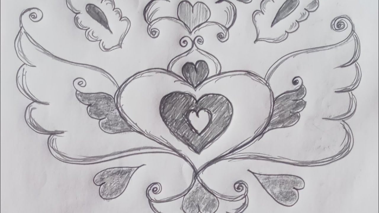 @Doctor'sDiaries2021 Heart shaped Design Pencil Drawing...✏️❤️