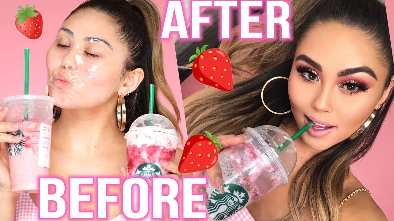 Easy ALL DRUGSTORE Strawberries & Cream Makeup Tutorial | Roxette Arisa