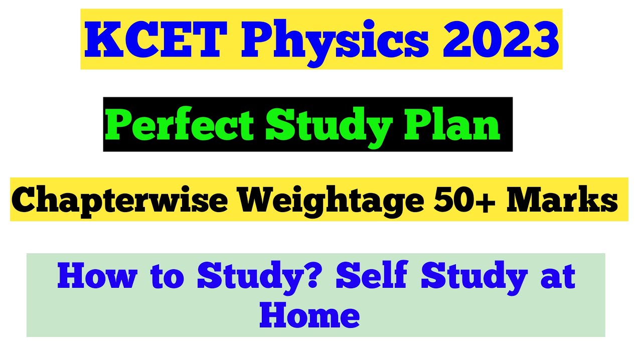 KCET Physics 2023 How to target 50+ Study Plan#Shivamurthysacademy#physics#kcet23