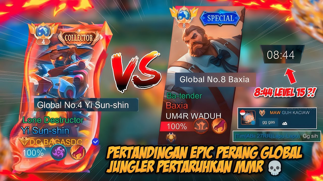 LAGI PUSH GLOBAL YSS MALAH KETEMU GLOBAL 8 BAXIA, PERTANDINGAN MEMPERTARUHKAN MMR 💀 MLBB