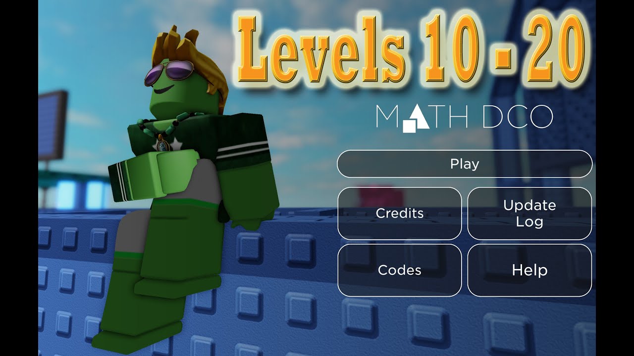 Math Obby DCO Grade 1 Levels 10 to  20