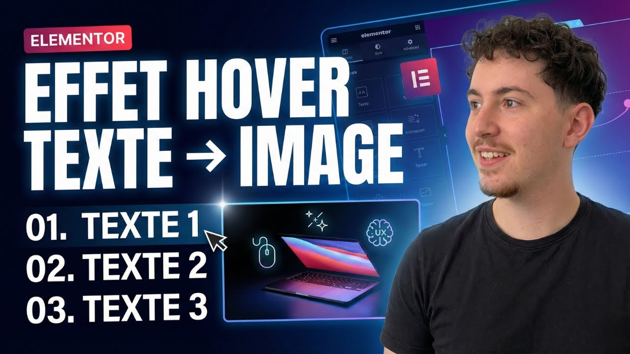 Elementor : Changer l'image au survol d'un texte (Sans Elementor Pro)
