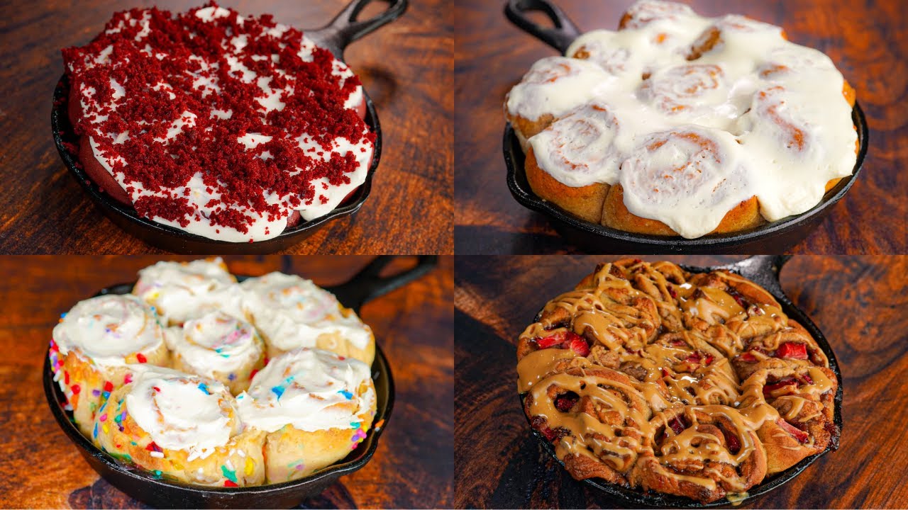 Protein Cinnamon Rolls | Low Carb Recipe Ft. Classic Frosted, Birthday Cake, PB&J, Red Velvet!