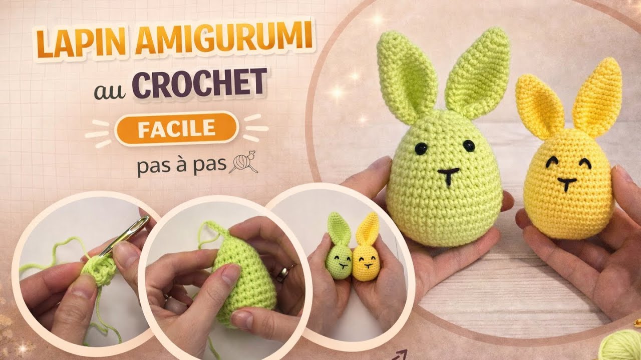 Déco de Pâques 🐣 lapins au crochet