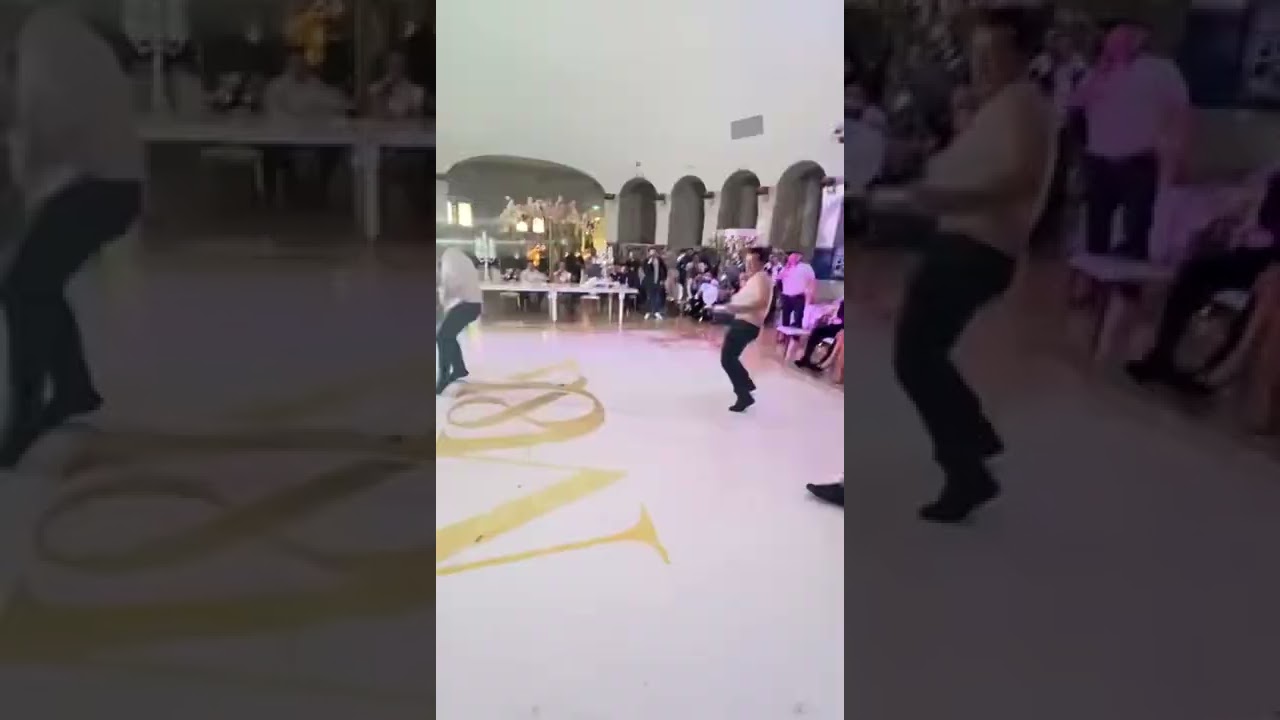 Traveller man dancing the night away