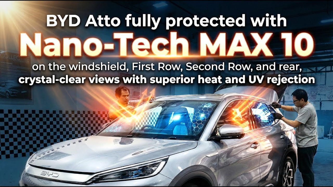 Nano-Tech MAX 10 Installed on BYD Atto for Maximum Heat Rejection and Clear Visibility 