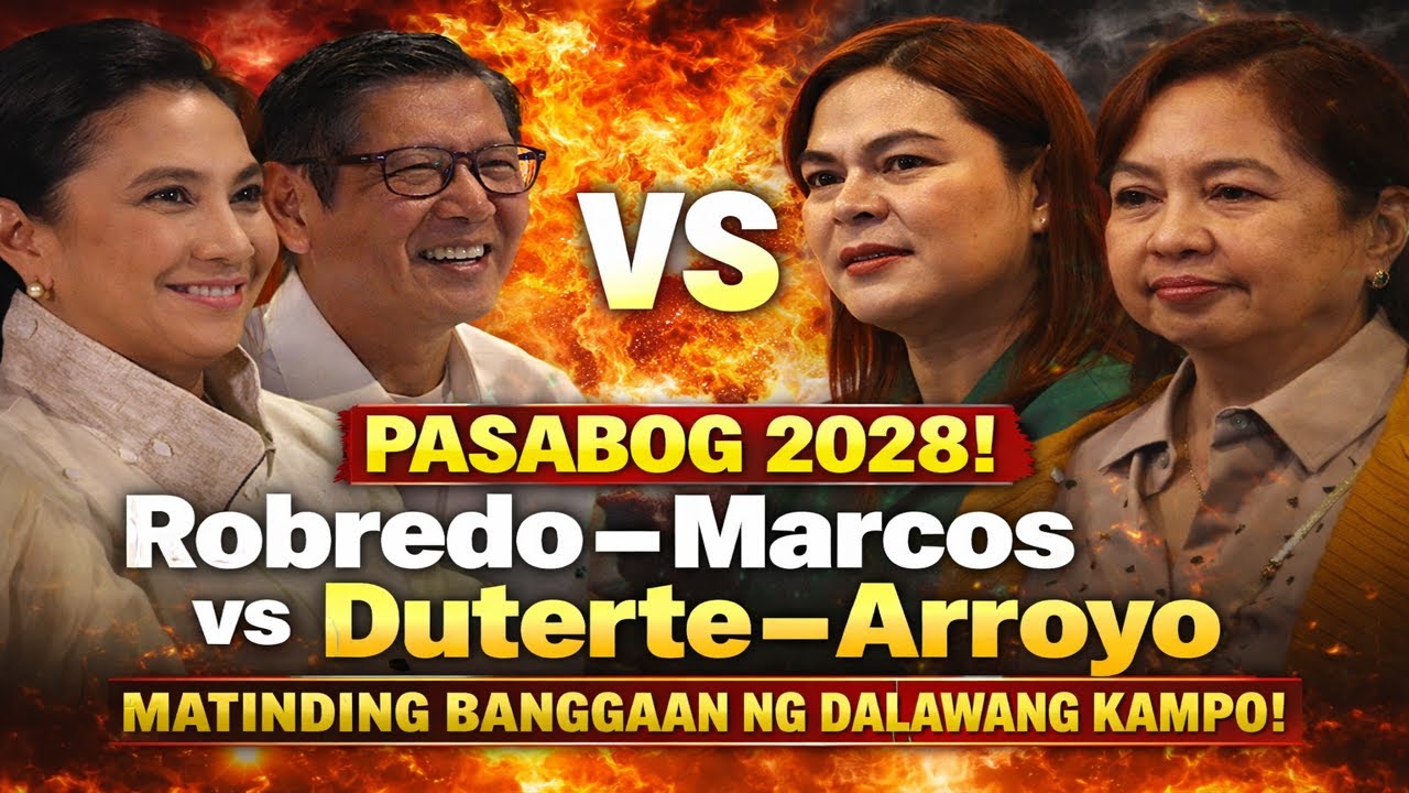 PASABOG 2028! Robredo–Marcos vs Duterte–Arroyo — Matinding Banggaan ng Dalawang Kampo!