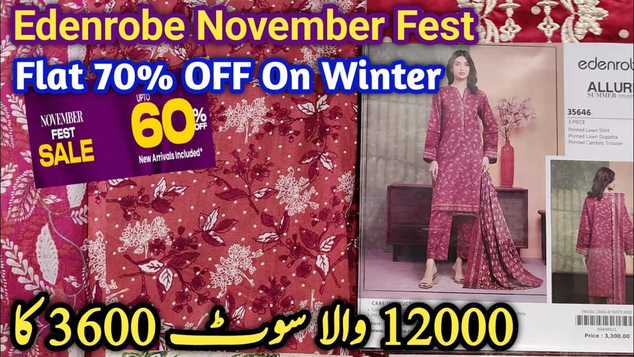Edenrobe November Fest 70% OFF Winter Sale 2025 || Edenrobe Sale