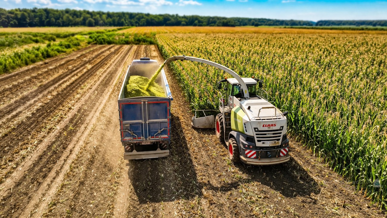 Claas Jaguar 860 | Harvesting Silage on a Long Field | Cinematic Farming