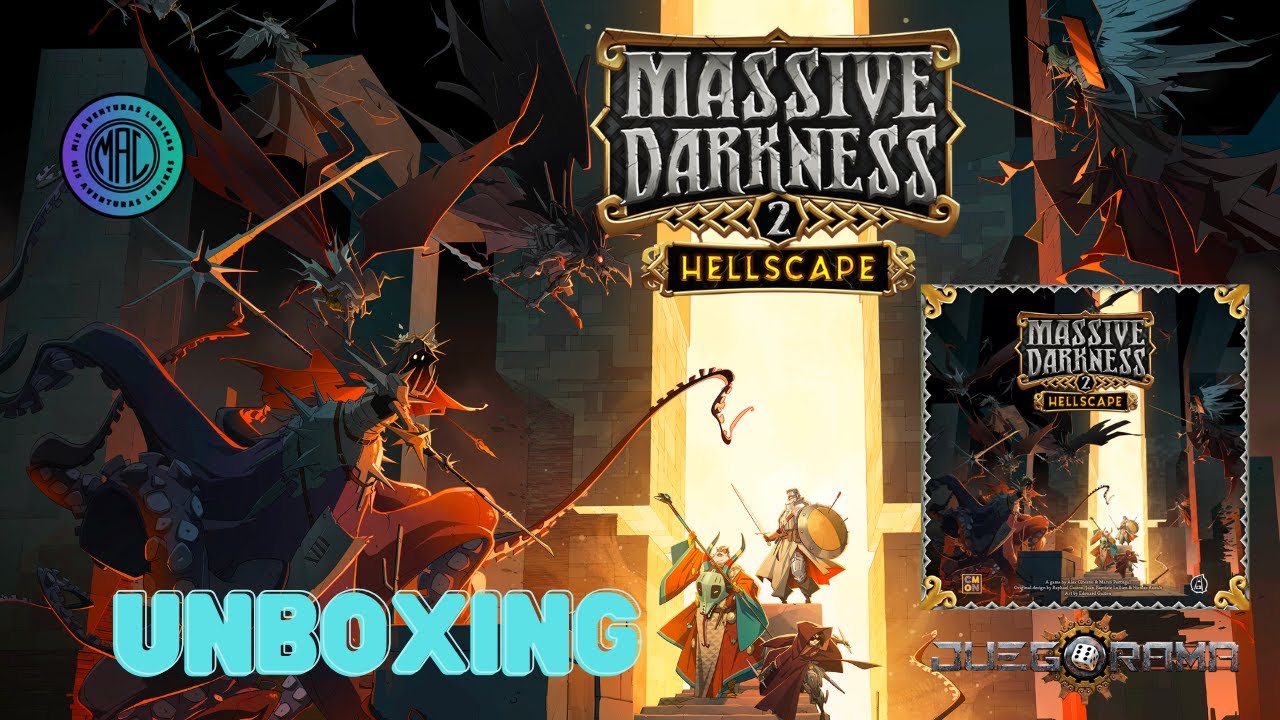 MASSIVE DARKNESS 2: HELLSCAPE EN ESPAÑOL - UNBOXING Y EXPANSION DE ESTE JUEGAZO