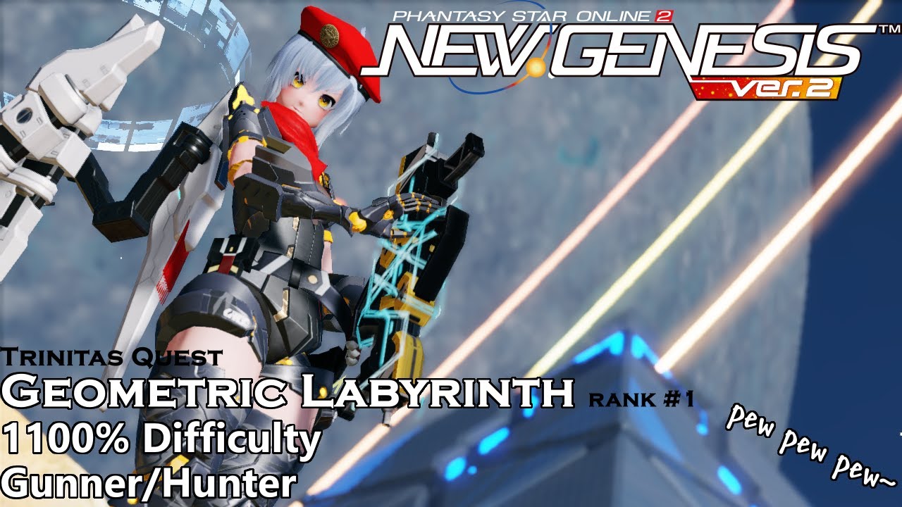 [PSo2:NGS] Geometric Labyrinth Rank #1 Max%  Gunner/Hunter... then Gunner got a buff the week after