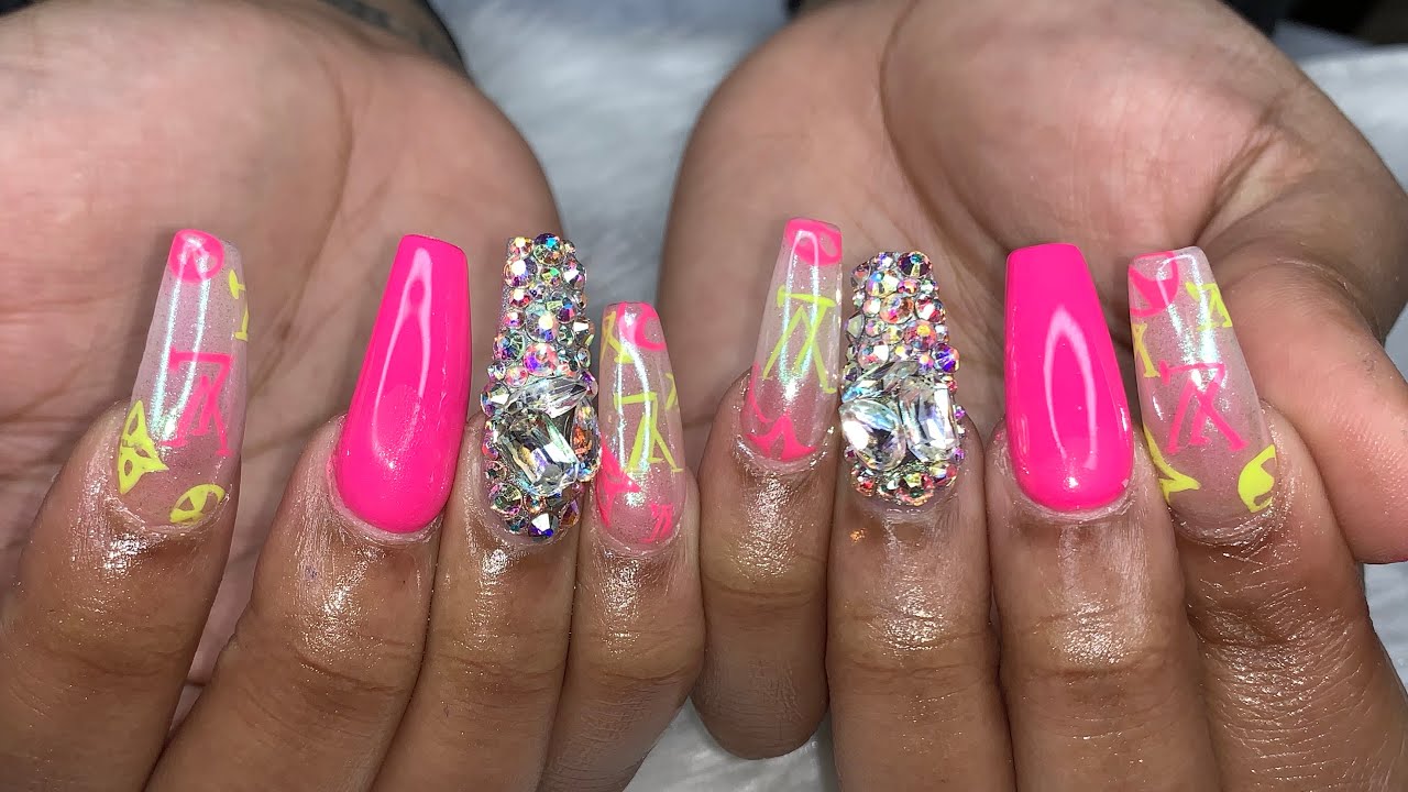 2019 Summer Nails | Acrylic Nails Tutorial | Louis Vuitton Nails