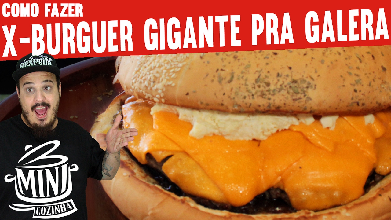 Como Fazer Hamburguer Gigante com Polenguinho | Gordices | #MINICOZINHA