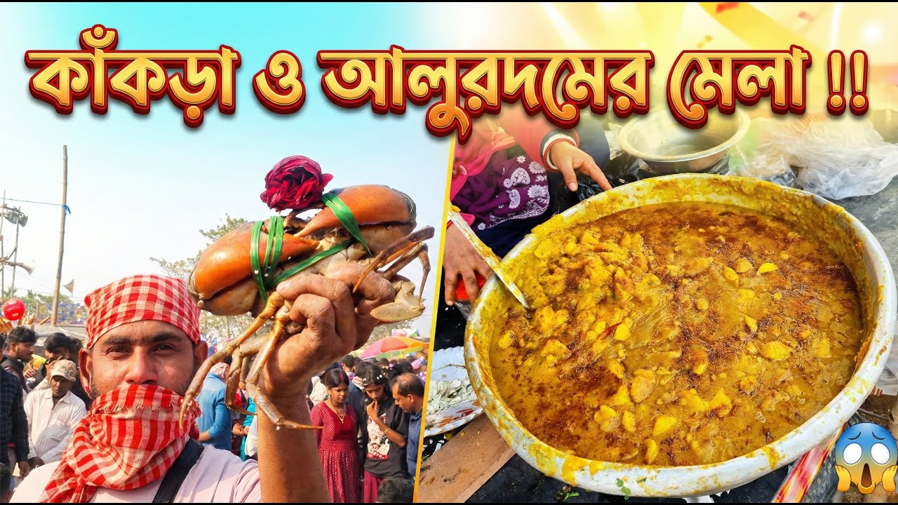 কাঁকড়া ও আলুরদমের মেলা😱!! VAI KHAN PIRER MELA !! PIR PUKUR ER MELA  SINGTI !!