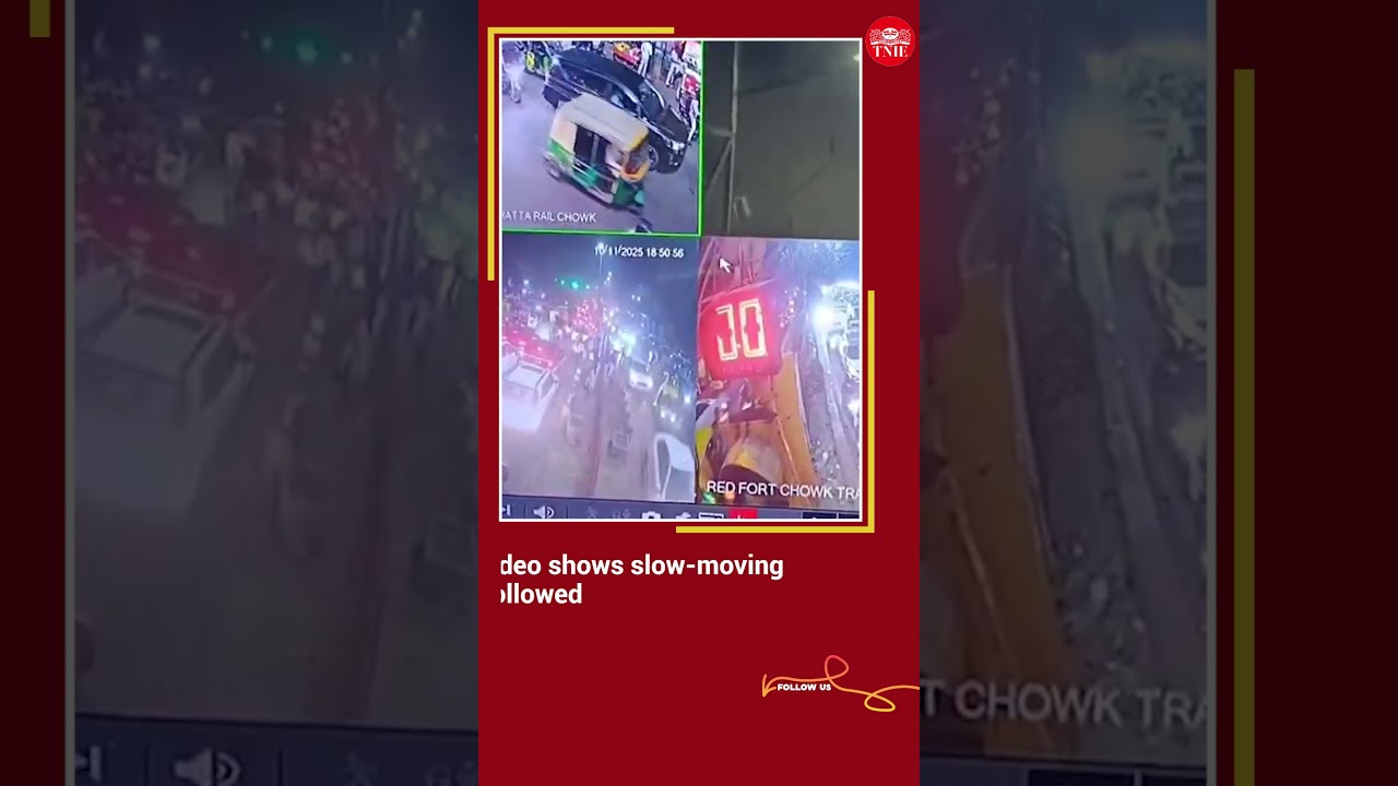 New CCTV footage of Delhi blast shows slow-moving traffic, then big explosion