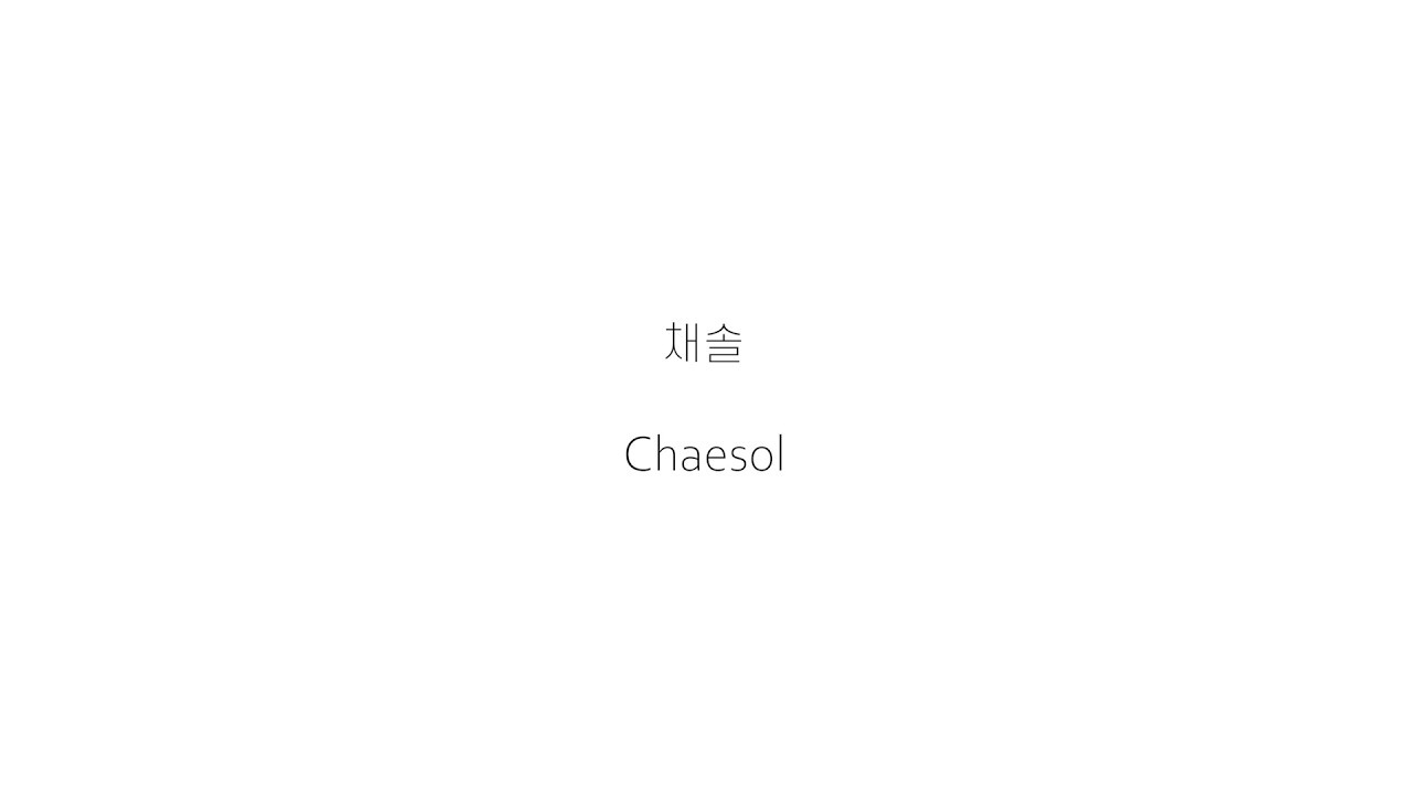 Chaesol Profile Video