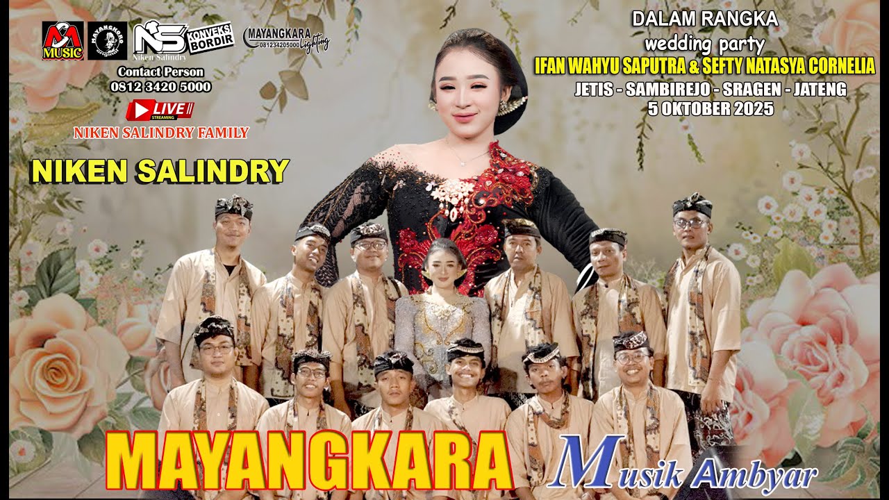 LIVE MAYANGKARA MUSIC NIKEN SALINDRY || WEDDING PARTY DI JETIS - SAMBIREJO-SRAGEN-JATENG 5 OKT 2025