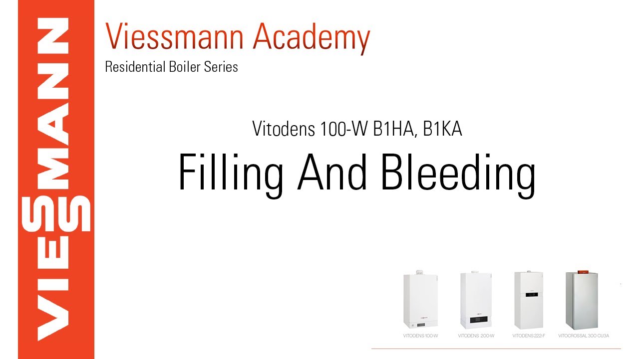 Заполнение и удаление воздуха, Vitodens 100-W B1HA и B1KA