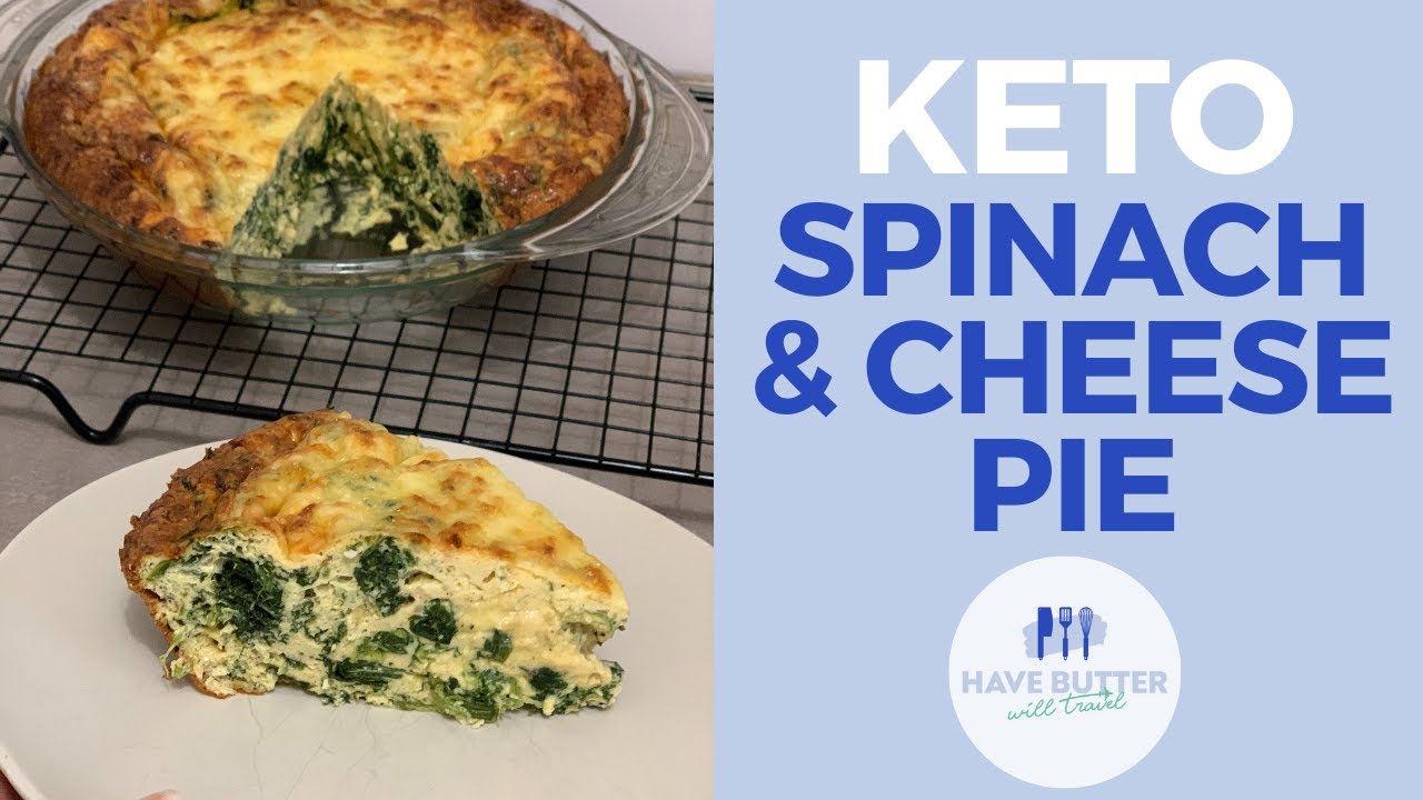 Keto Spinach and Cheese Pie - quick & easy low carb frittata