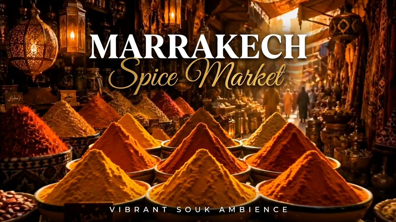 🇲🇦 Marrakech Spice Market 🌶️ Vibrant Souk Ambience & Exotic Arabian Beats for Deep Focus