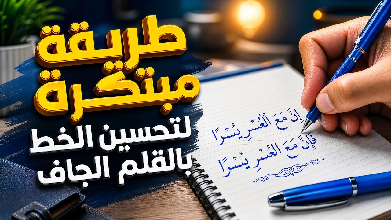 طريقة مبتكرة لتحسين الخط بالقلم الجاف ✍️  النتيجة هتفاجئك