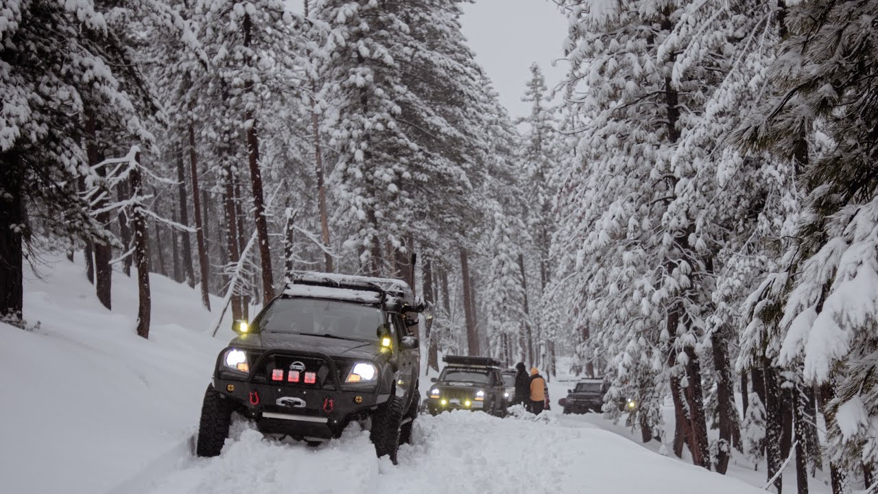 Wet Snow Storm Adventure! We all got Stuck!