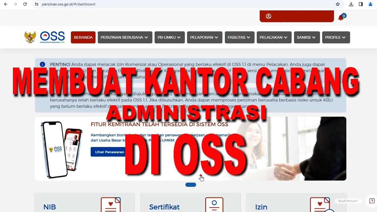 CARA MEMBUAT KANTOR CABANG DI OSS
