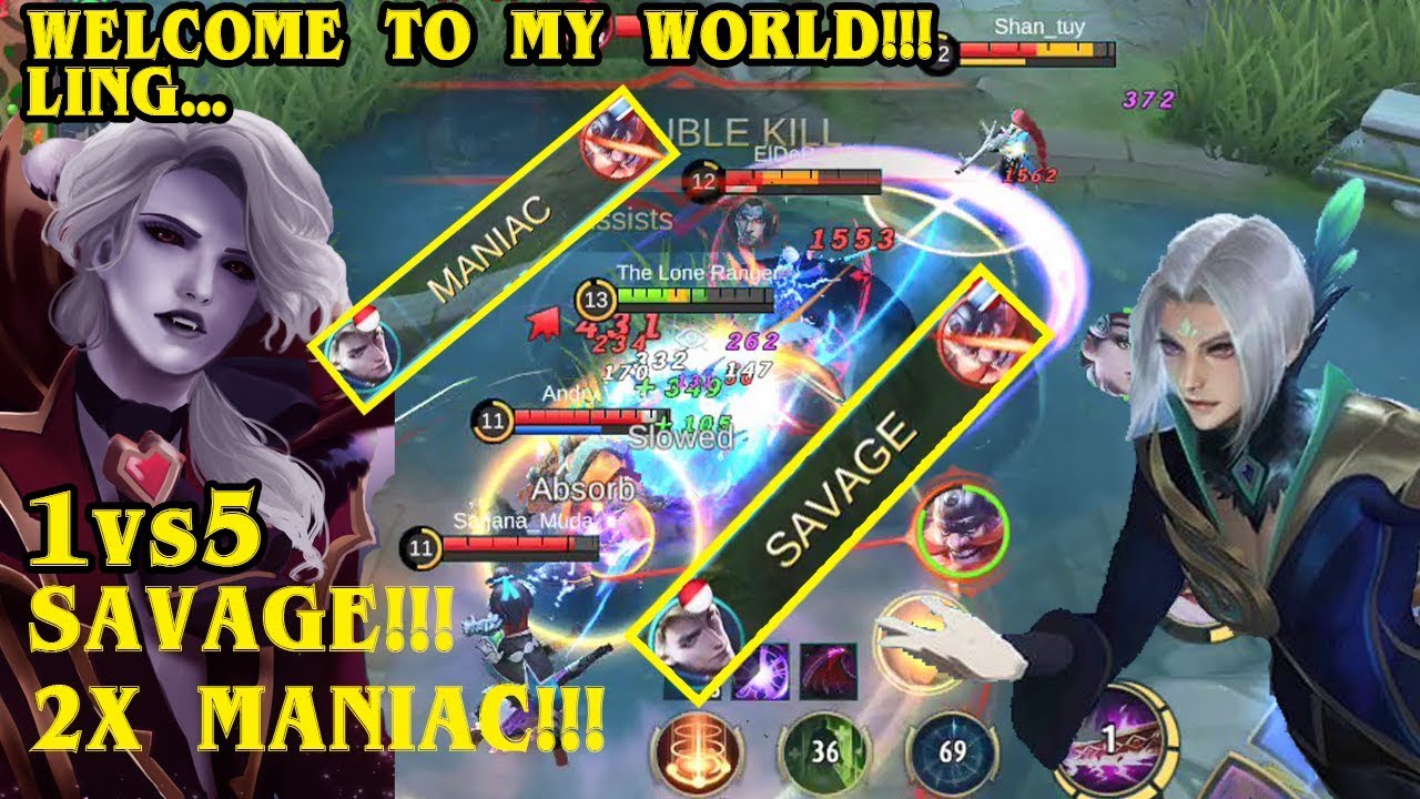 ALUCARD SAVAGE 1vs5!!! PLUS 2X MANIAC!!! LAWAN LING??? EZZY PIZZY - BADGAMER