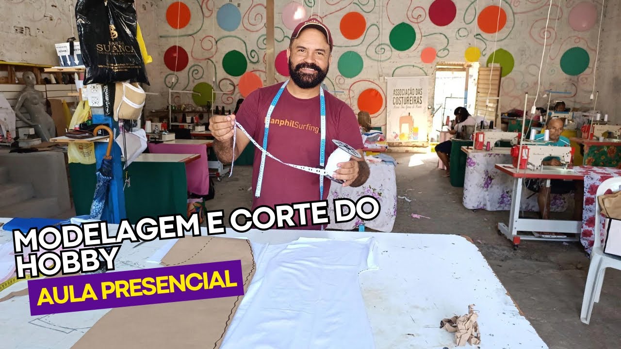 COMO TIRA UMA PEÇA POR OUTRA MODELAGEM E CORTE DO HOBBY#moldesderoupas #presencial #costuracriativa