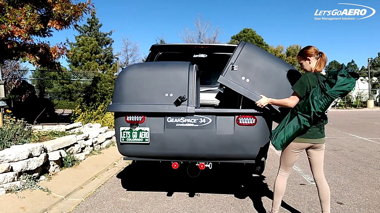 GearSpace Slideout Enclosed Cargo Carrier For Luggage & Gear