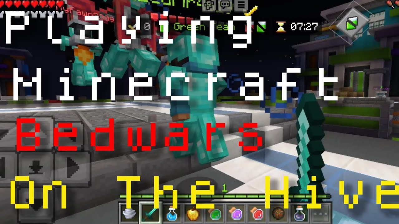 Playing Minecraft Bedwars on The Hive server!