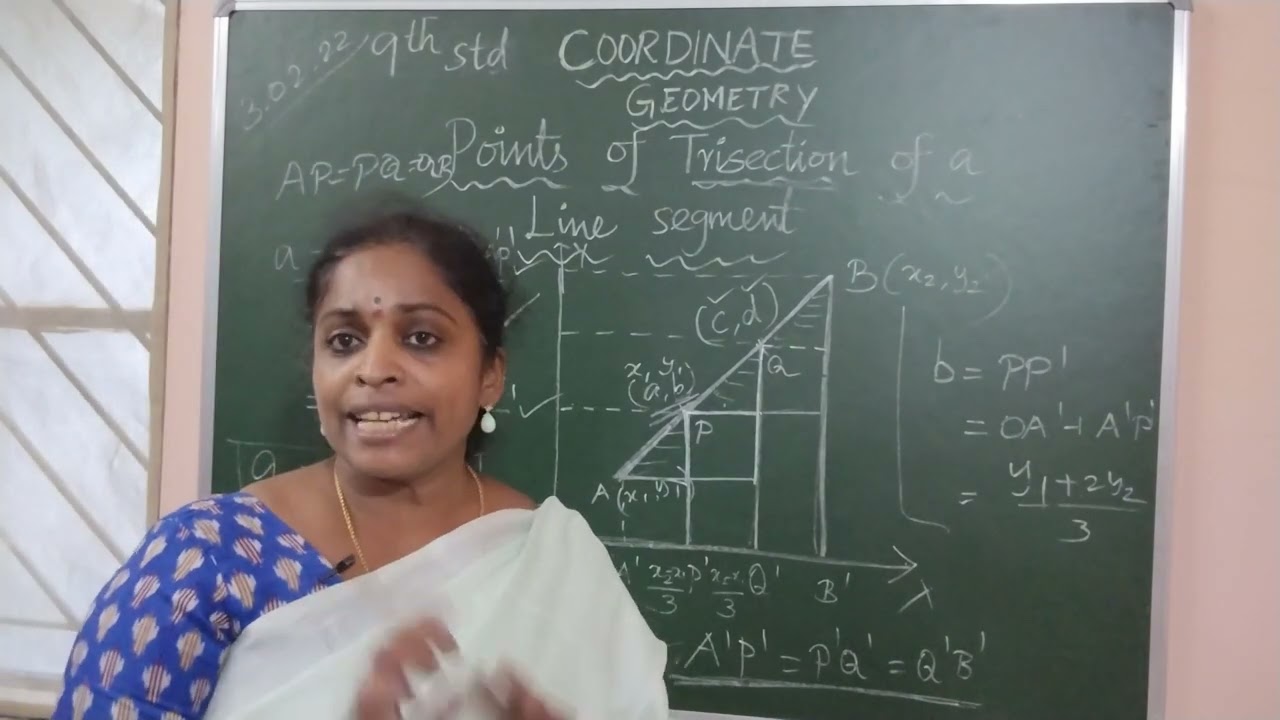 9th Std Mathematics / Coordinate Geometry / Points of Trisection of a line segment