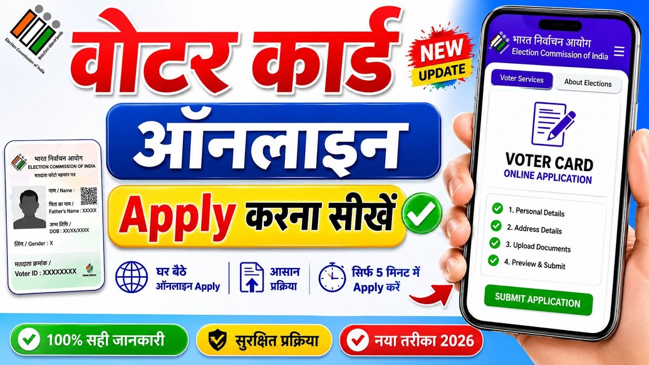 New Voter ID Card Apply Online 2026 | New voter card online apply 2026 | New Voter Card Kaise Banaye