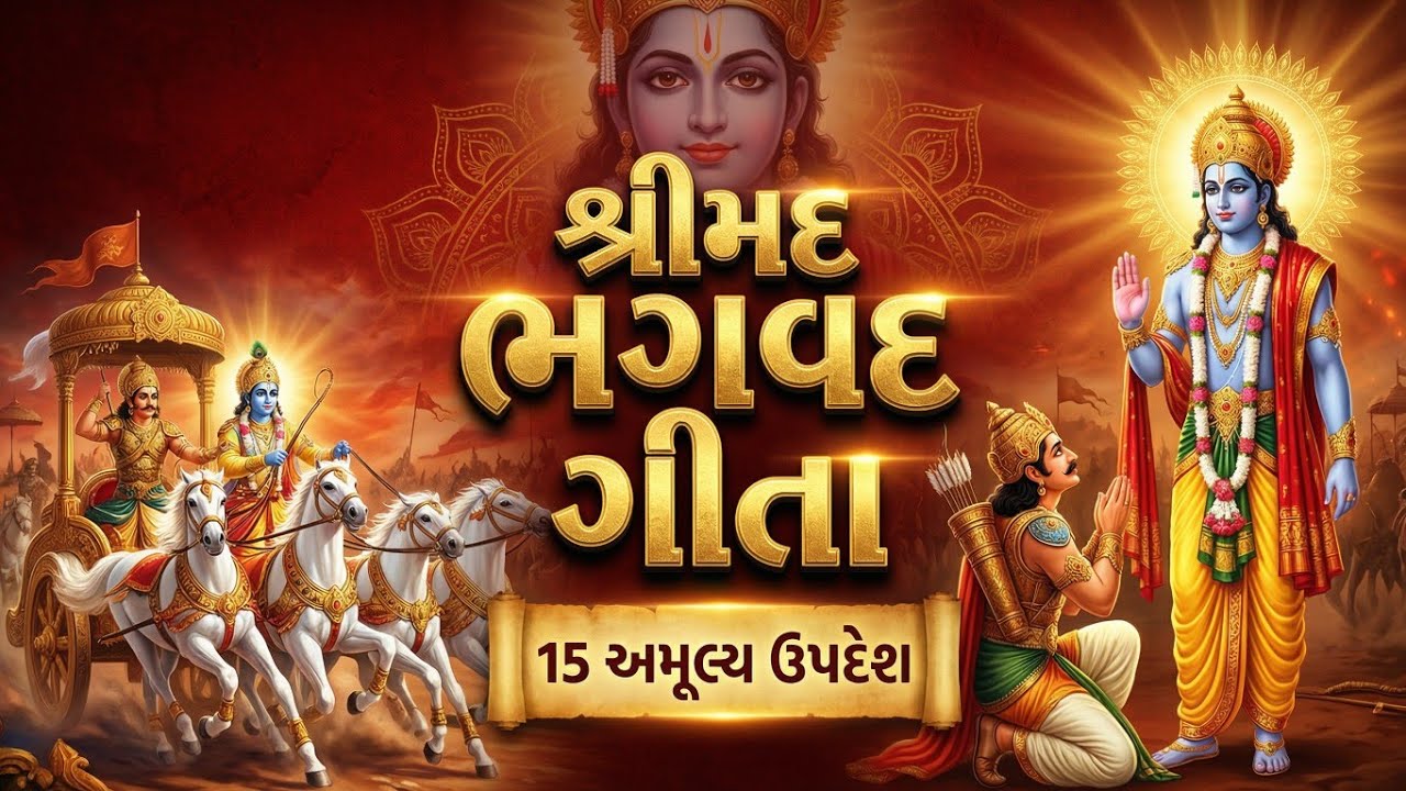 ભાગવત્ ગીતા 15 અમૂલ્ય ઉપદેશ | Bhagwat Geeta 15 Amulya Updesh | Shree Krishna Motivational Speech 