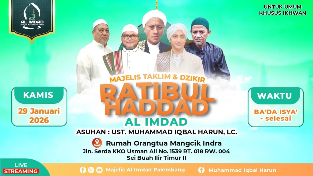 [ LIVE ] PEMBACAAN ZIKIR RATIBUL HADDAD | DIRUMAH ORTU MANGCIK INDRA | KKO USMAN ALI | SEI BUAH IT.2