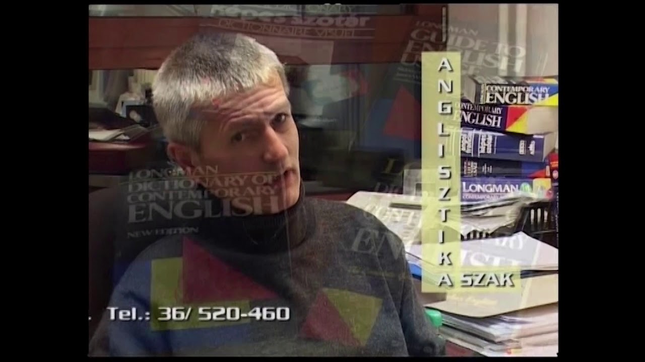 Így képzünk mi: Anglisztika szak Dr. Czeglédi Csaba /2006.01.03./