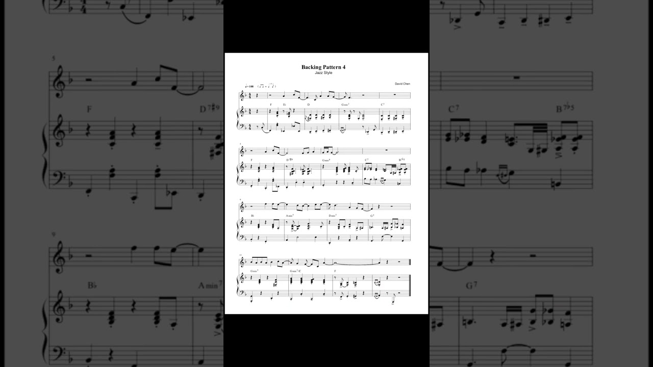 Piano backing patterns