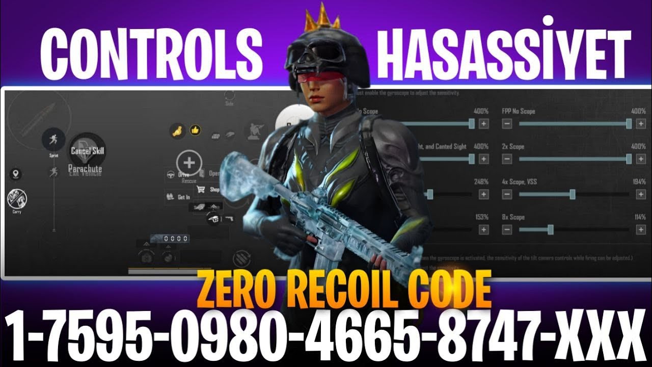 PUBG Mobile En İyi 4 Parmak Kontrol ve Hassasiyet Ayarları 🔥 (Recoil Yok!)