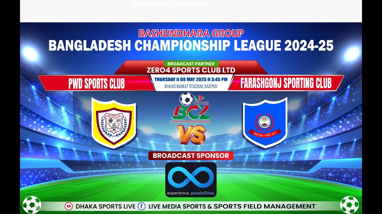FARASHGONJ SPORTING CLUB VS PWD SPORTS CLUB || BASHUNDHARA GROUP BCL 2024-25