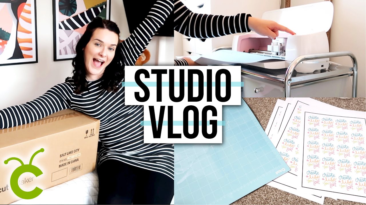 Unboxing My NEW Cricut Maker & Making Stickers!! | Studio Vlog