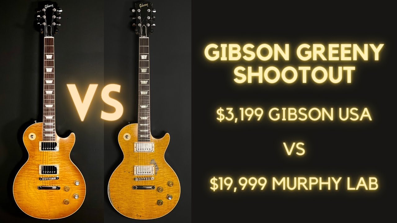 $20,000 Gibson Murphy Lab Greeny Les Paul Standard vs Gibson USA Greeny Les Paul Standard Sound Test