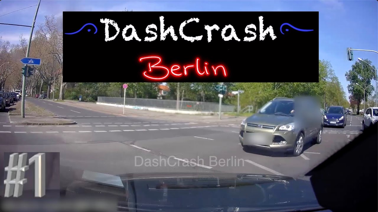 Unfall, Rotlichtverstoß und Road Rage Dashcam Germany Crashcam | DashCrash Berlin | #01