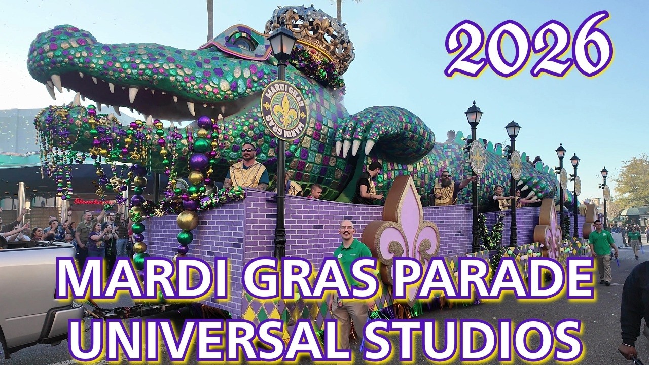 Universal Studios Florida Full Mardi Gras Parade! Ultra High Definition! 4K 