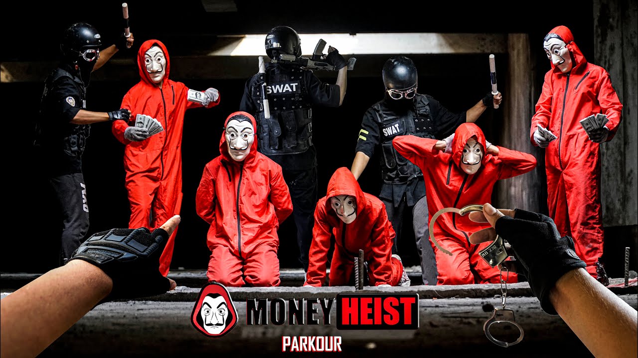 PARKOUR MONEY HEIST ESCAPE POLICE 4.1 ( BELLA CIAO REMIX ) live action phi vụ triệu đô 4.1