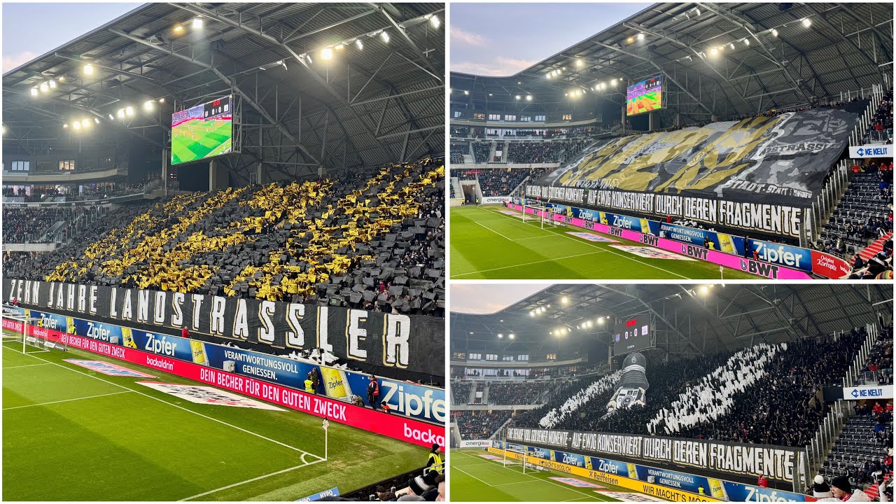 Derbytime!!! LASK vs Blau Weiß Linz | Stadium | Fan Choreo
