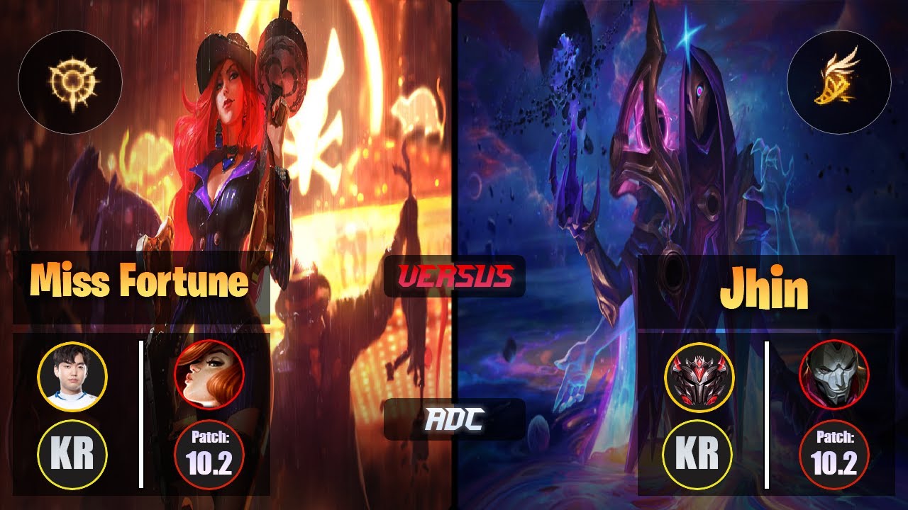 Nuclear MISS FORTUNE (ADC) [Press the Attack] VS JHIN - Grandmaster KR Patch 10.2